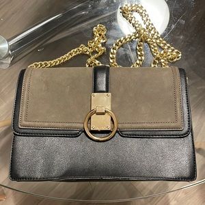 Aldo Solid Purse with Gold Chain